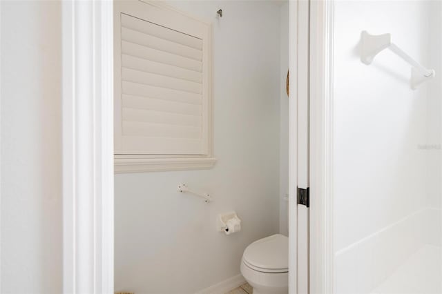 bathroom featuring toilet