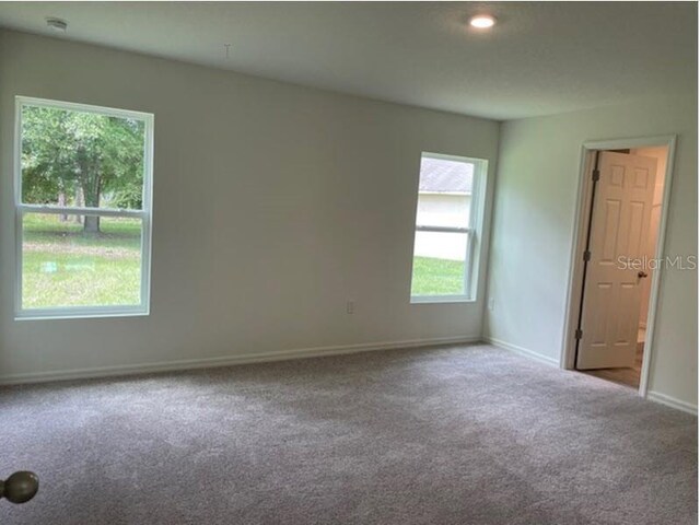 view of carpeted empty room