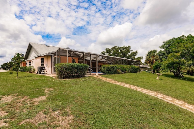 exterior space with a lawn