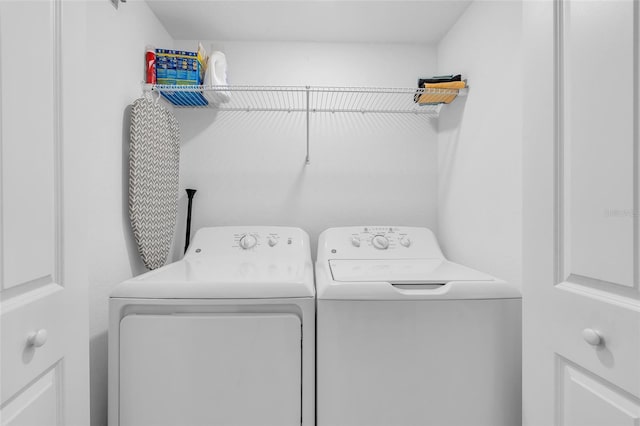 laundry area featuring independent washer and dryer