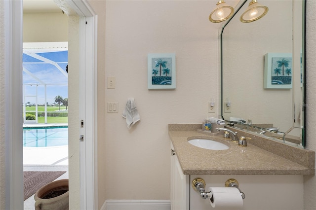 bathroom featuring vanity