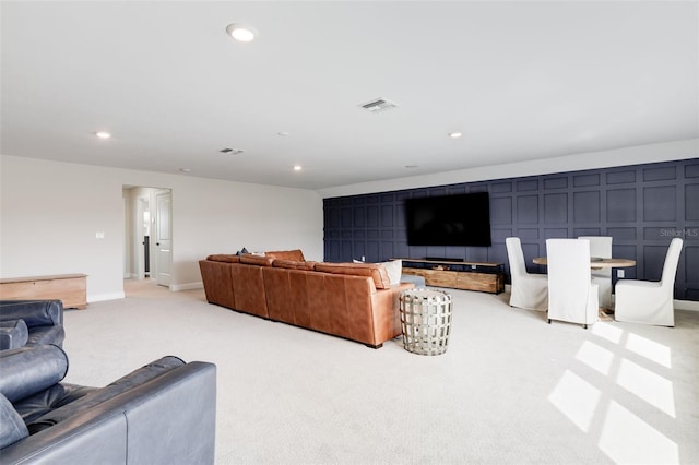 view of carpeted living room