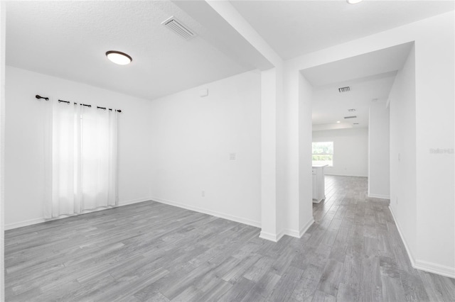 empty room featuring light wood-type flooring