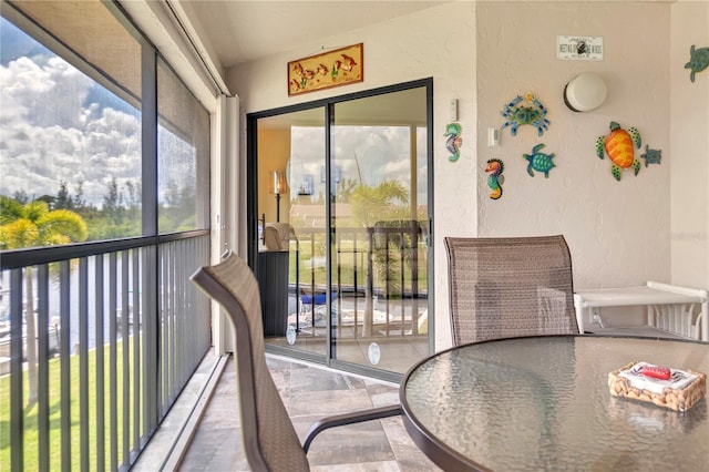 view of sunroom