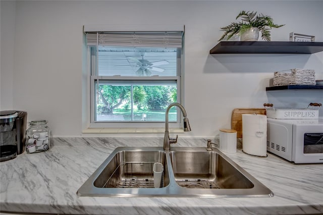 interior details featuring sink