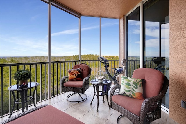 view of sunroom