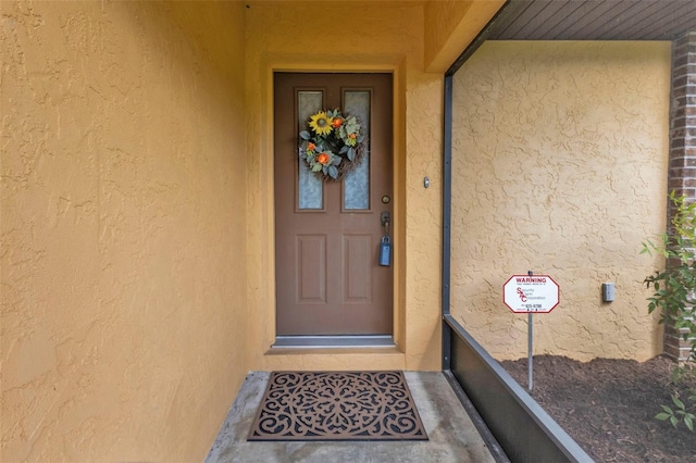 view of doorway to property