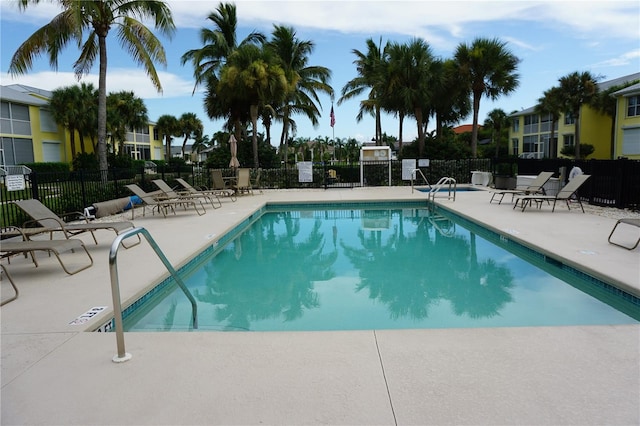 view of pool with a patio area