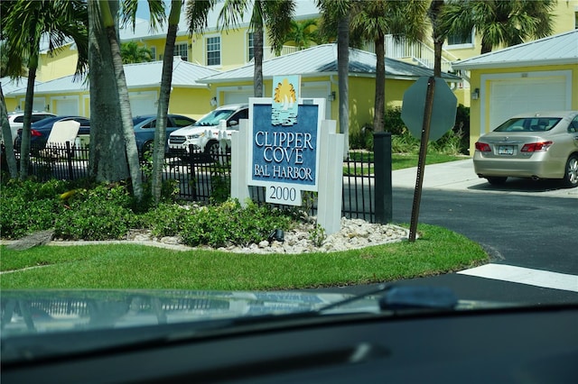 view of community sign