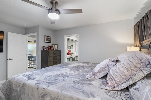 bedroom with ceiling fan