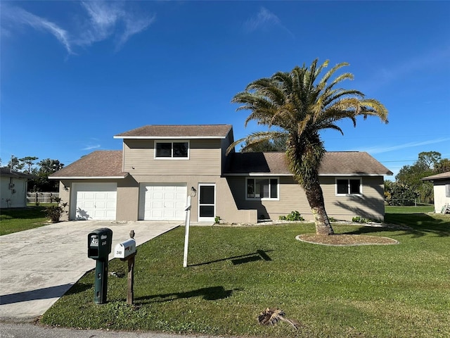 front of property featuring a front lawn