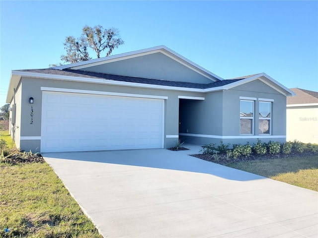 ranch-style house with a garage