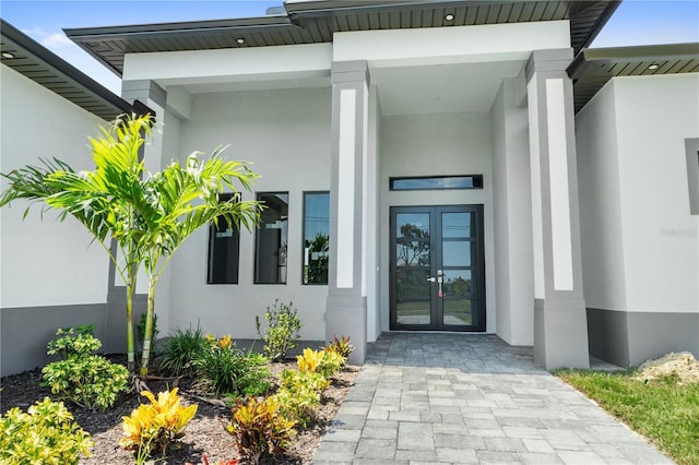 entrance to property with french doors