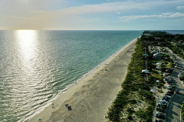 water view featuring a beach view