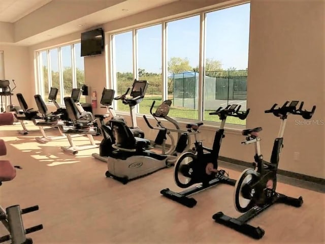 view of workout area