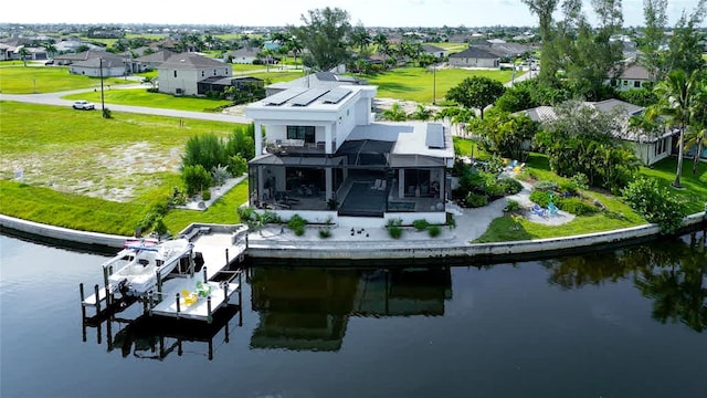3715 NW 9th Ter, Cape Coral, FL 33993 - aerial view of residential area featuring a large body of water