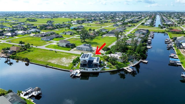 3715 NW 9th Ter, Cape Coral, FL 33993 - aerial perspective of suburban area featuring a nearby body of water