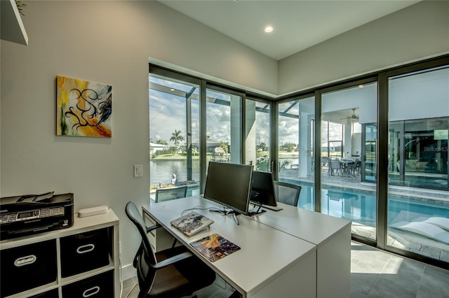 3715 NW 9th Ter, Cape Coral, FL 33993 - tiled office space featuring plenty of natural light and recessed lighting