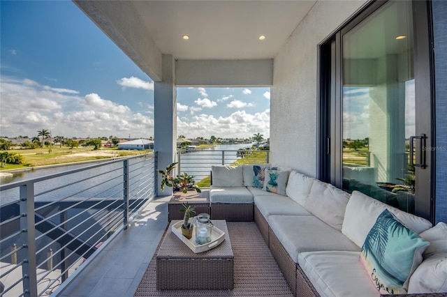 3715 NW 9th Ter, Cape Coral, FL 33993 - balcony with a water view and outdoor lounge area