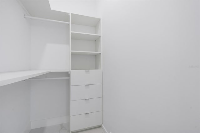 view of walk in closet