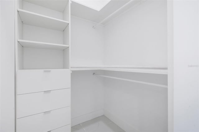 view of walk in closet