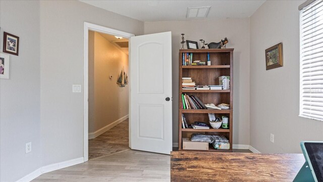 interior space featuring light hardwood / wood-style floors