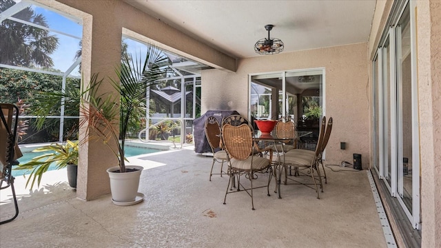 view of sunroom