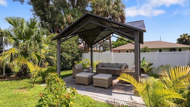 view of patio / terrace featuring an outdoor living space