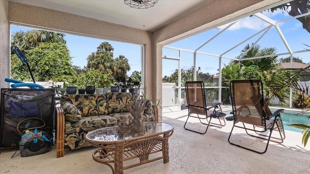 view of sunroom