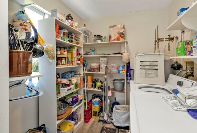 pantry featuring washer / clothes dryer