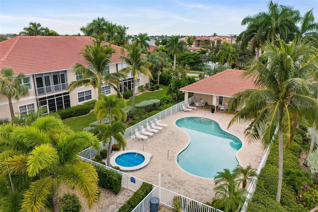 view of pool with a patio