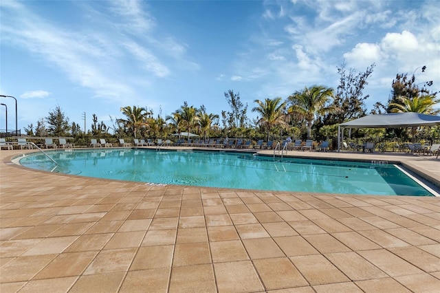 view of pool with a patio area