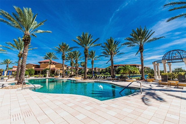 view of pool with a patio area