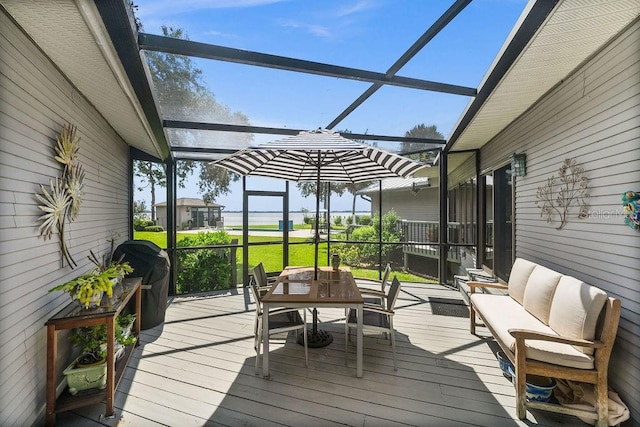 view of sunroom / solarium