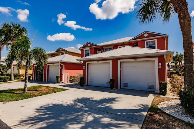 view of front facade with a garage