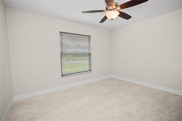 empty room with ceiling fan