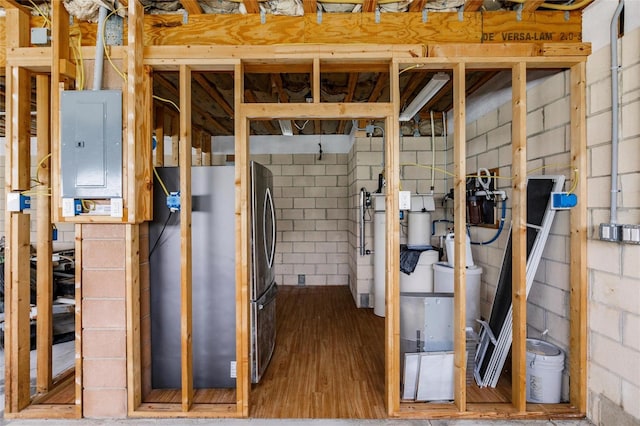 interior space featuring electric panel