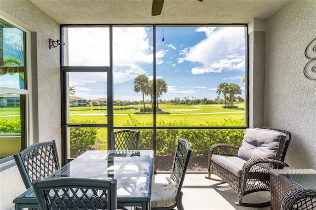 sunroom featuring a wealth of natural light