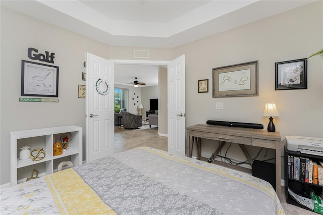 view of tiled bedroom