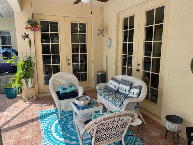 view of patio / terrace with french doors