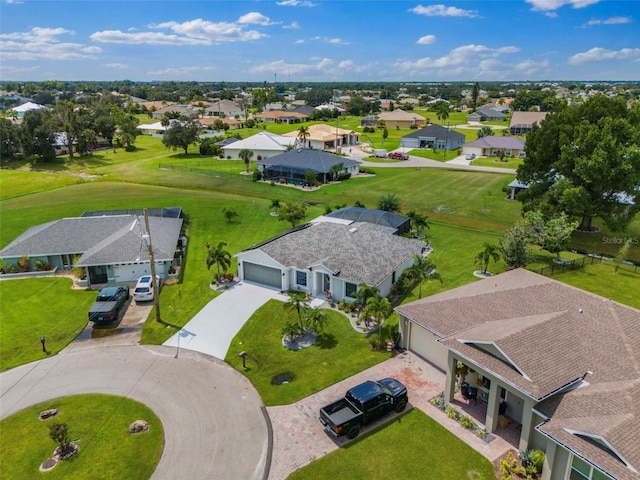 bird's eye view featuring a residential view