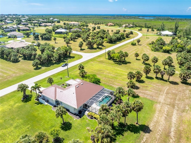 bird's eye view featuring a rural view