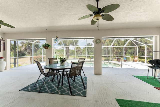 16407 San Edmundo Rd, Punta Gorda, FL 33955 - sunroom / solarium featuring a ceiling fan and healthy amount of natural light