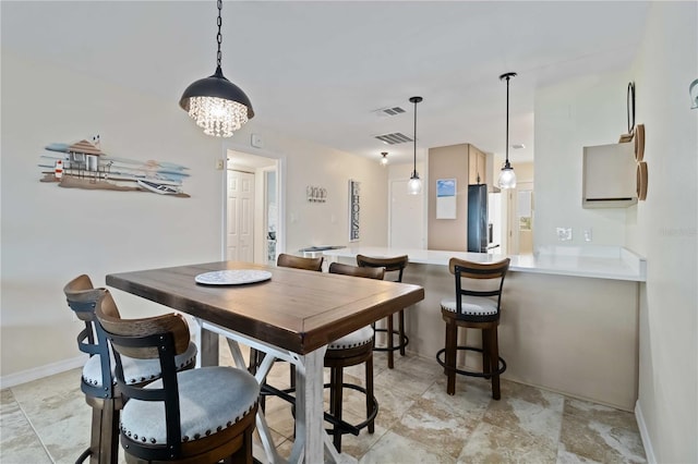 view of dining room