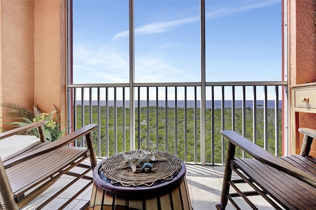 view of sunroom