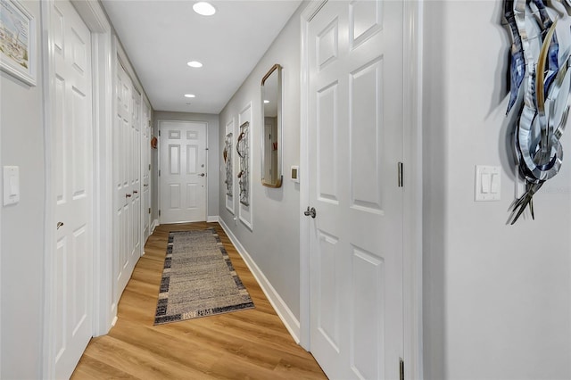 interior space with hardwood / wood-style floors