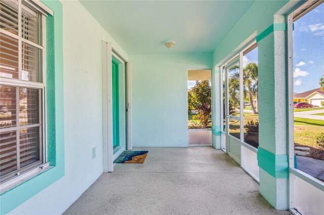 view of sunroom