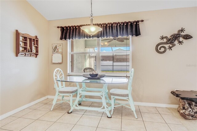 dining room featuring tile patterned floors