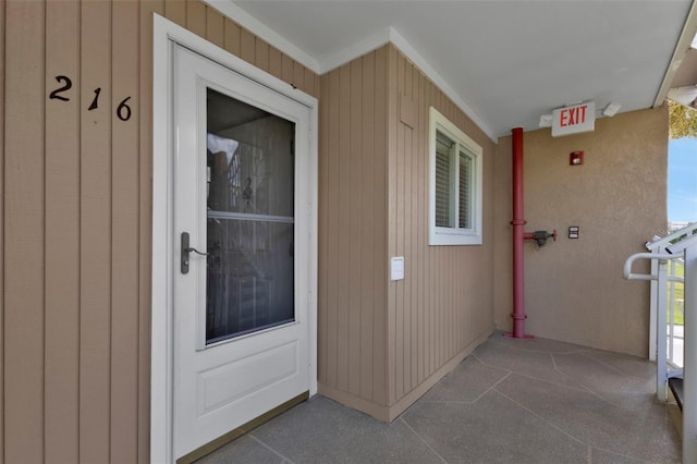view of exterior entry
