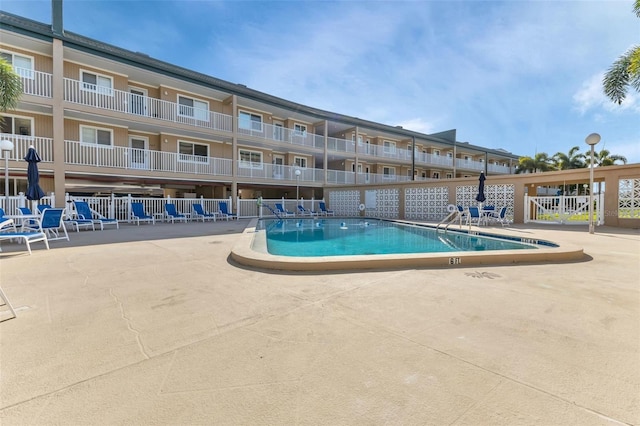 view of pool with a patio